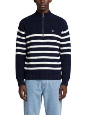 Men's Huxley Striped Quarter Zip Sweater