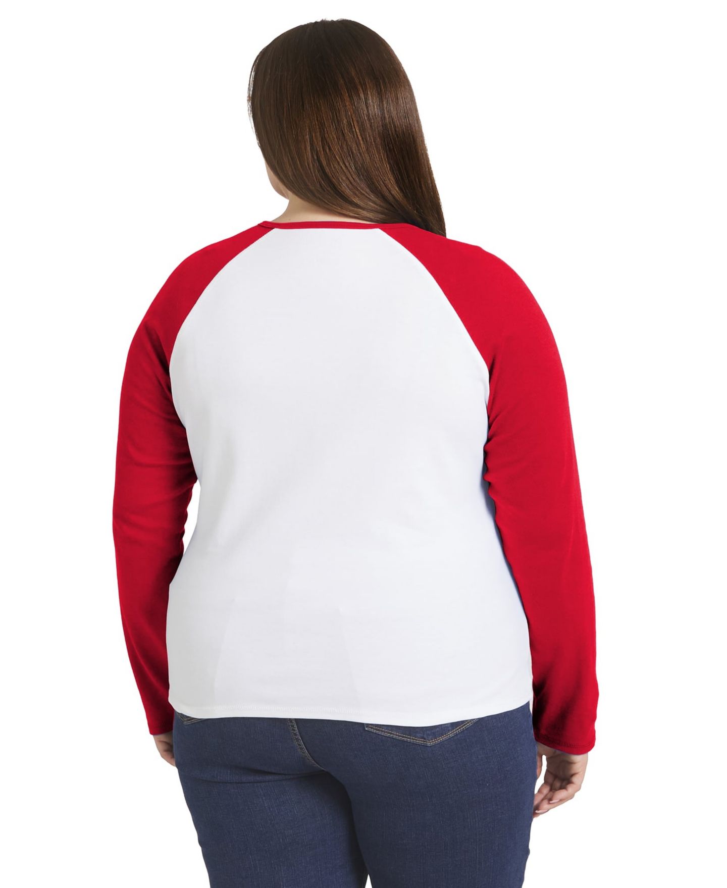 Женская футболка WEAR by Erin Andrews White/Red Kansas City Chiefs Plus Size Henley Long Sleeve Raglan — фото 2