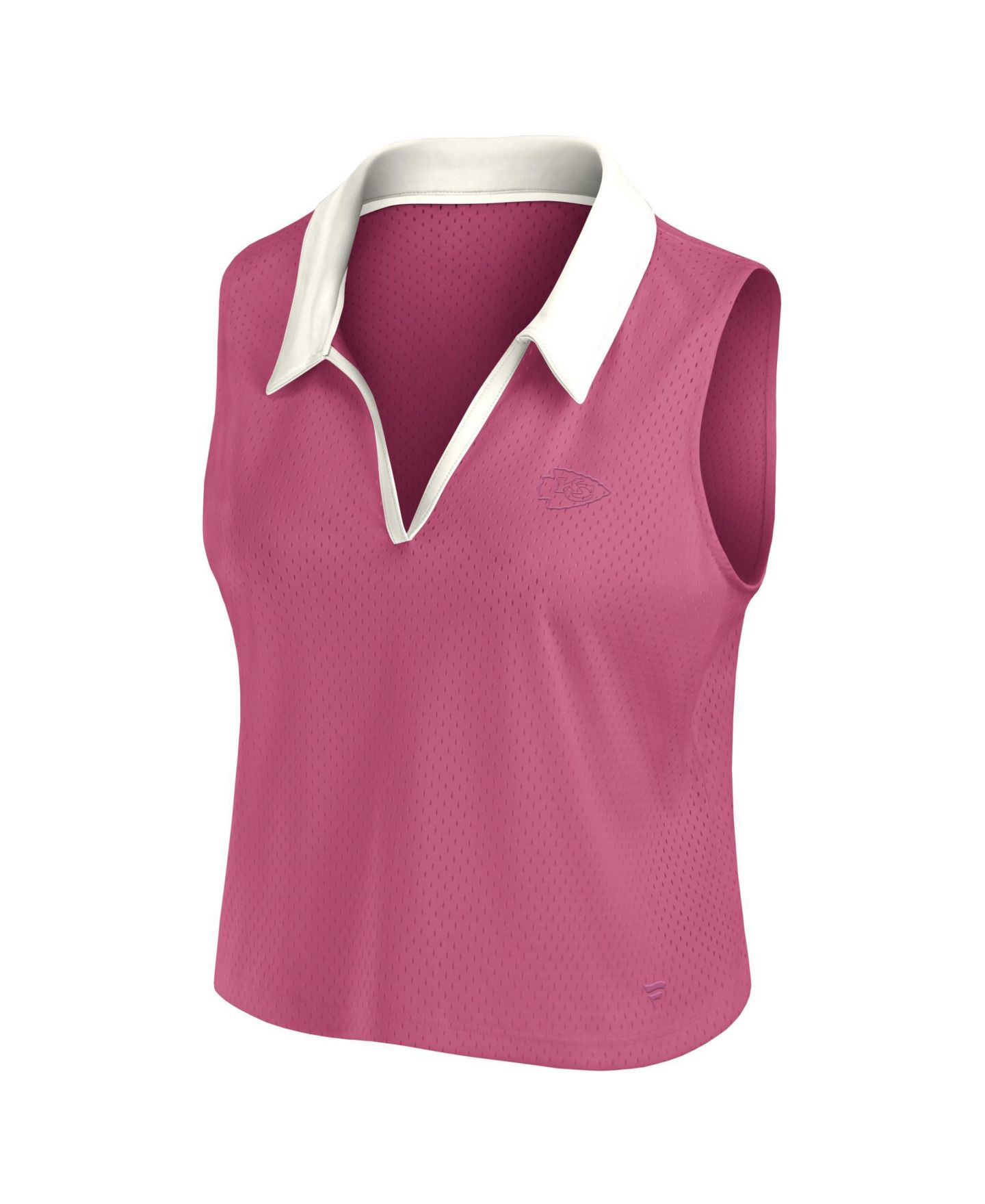 Женский топ Fanatics Pink Kansas City Chiefs Studio Wellness V-Neck — фото 5