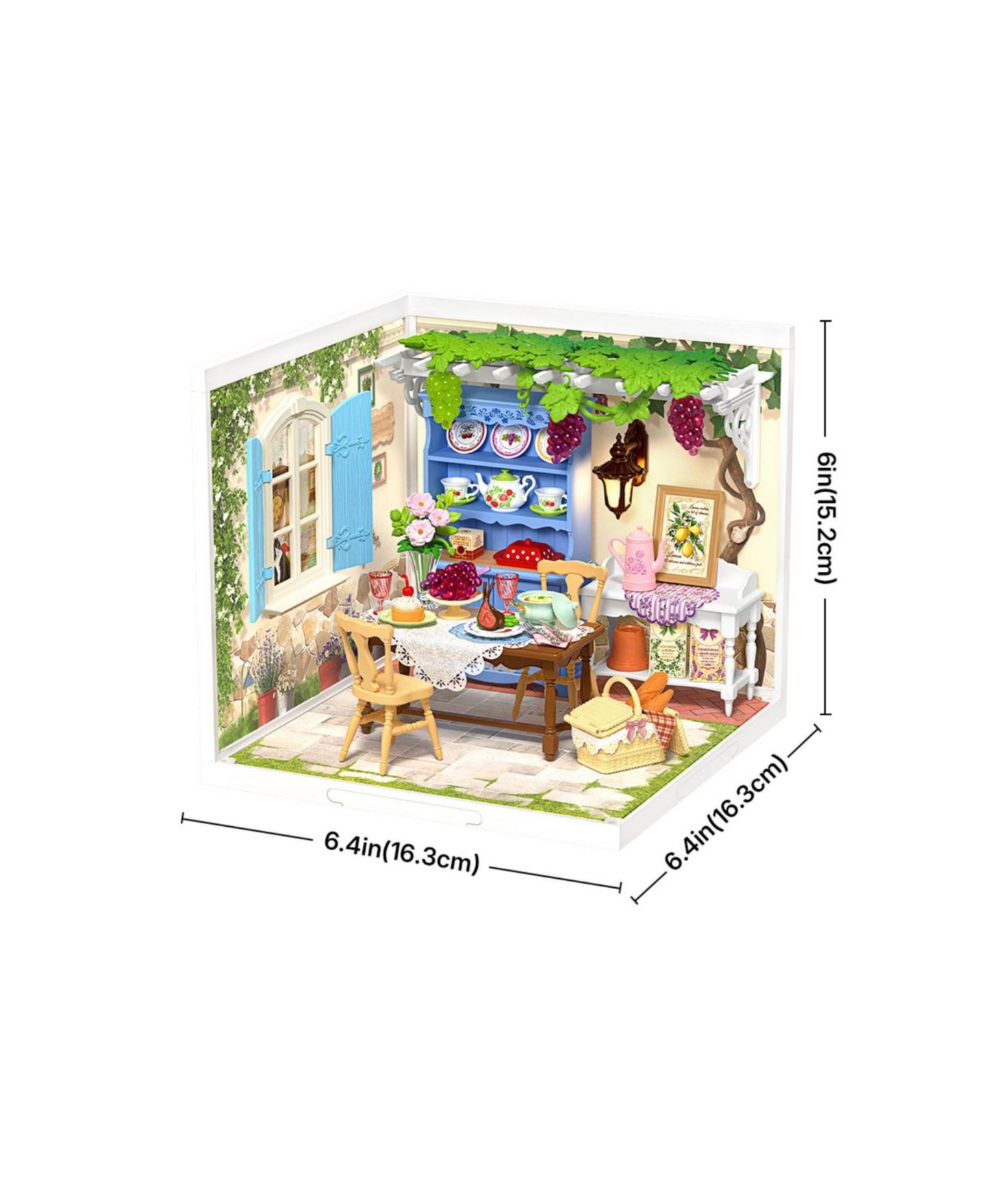 Детский конструктор Robotime Midsummer Dream Yard DIY Miniature LED Building Set, Ages 14+ — фото 3