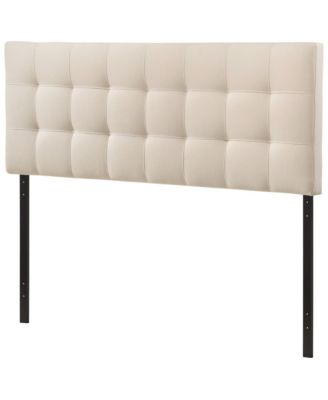 Queen Size Upholstered Fabric Headboard with Modern Mid Century Style