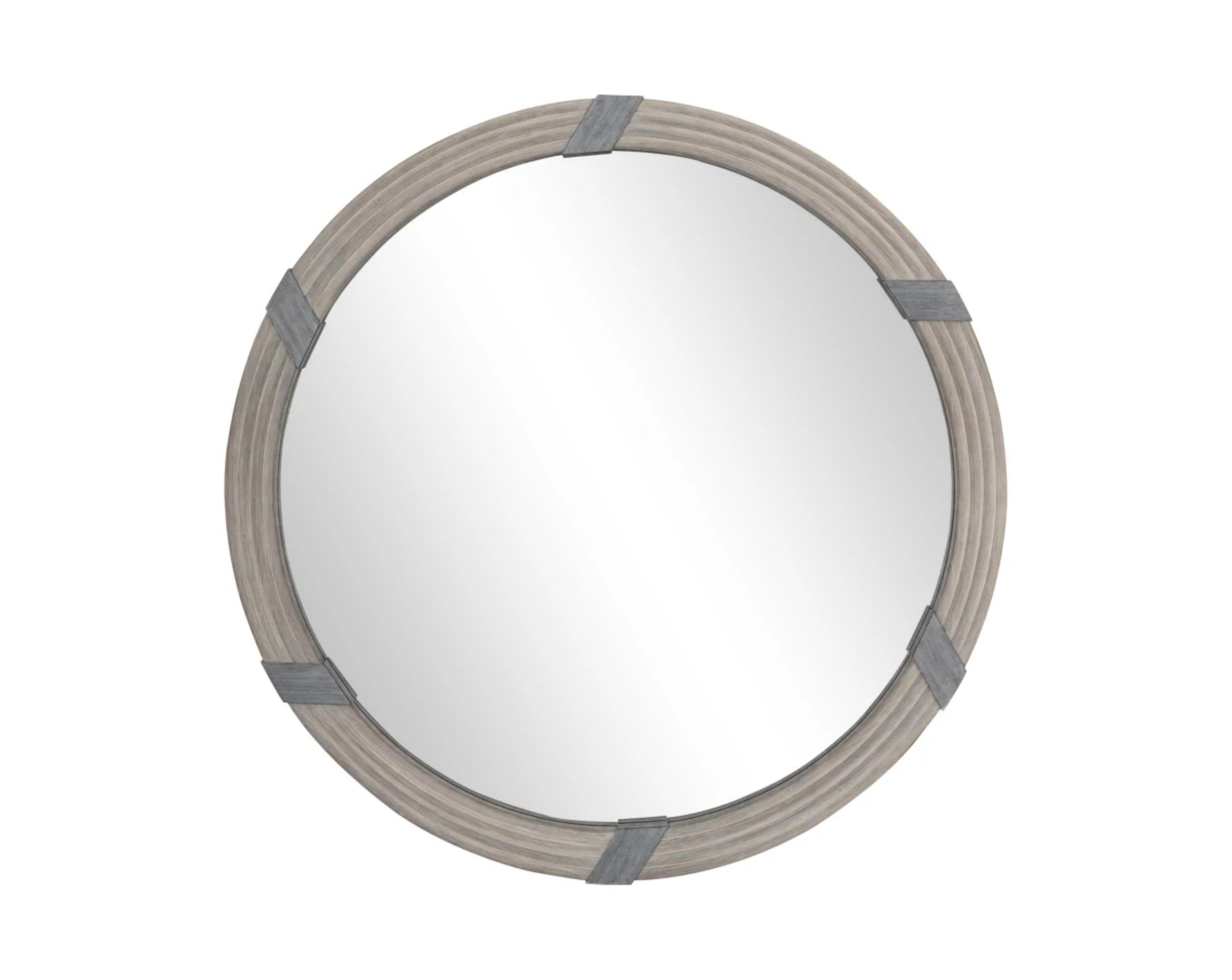 Phying Contemporary Style Round Wall Mirror Stylish Circular Decorative Wall Mounted Mirror Modern Minimalist Accent Mirror