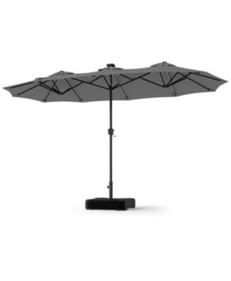 13 FT Double-Sided Patio Umbrella with 108 LED Lights and Base Included