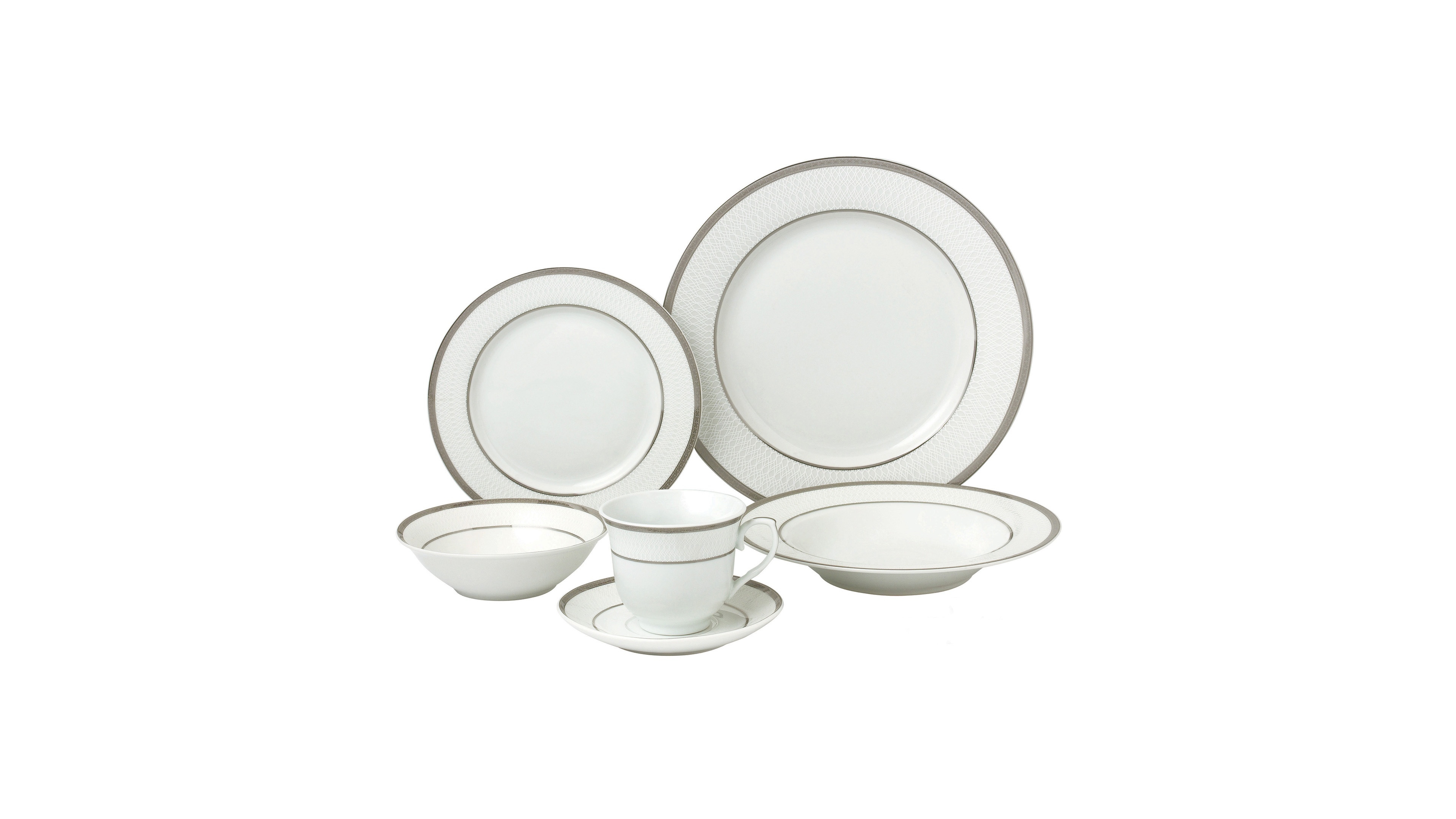 Lorren Home Trends Ashley 24-Pc. Dinnerware Set, Service for 4