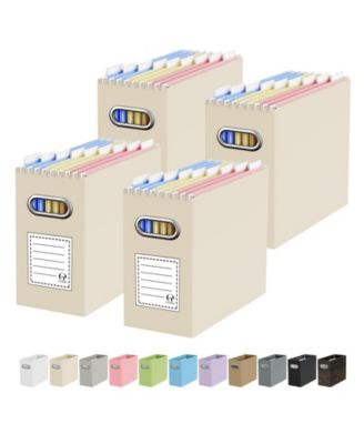 Collapsible Heavy Duty Cardboard File Box With Handles For Office Home Storage