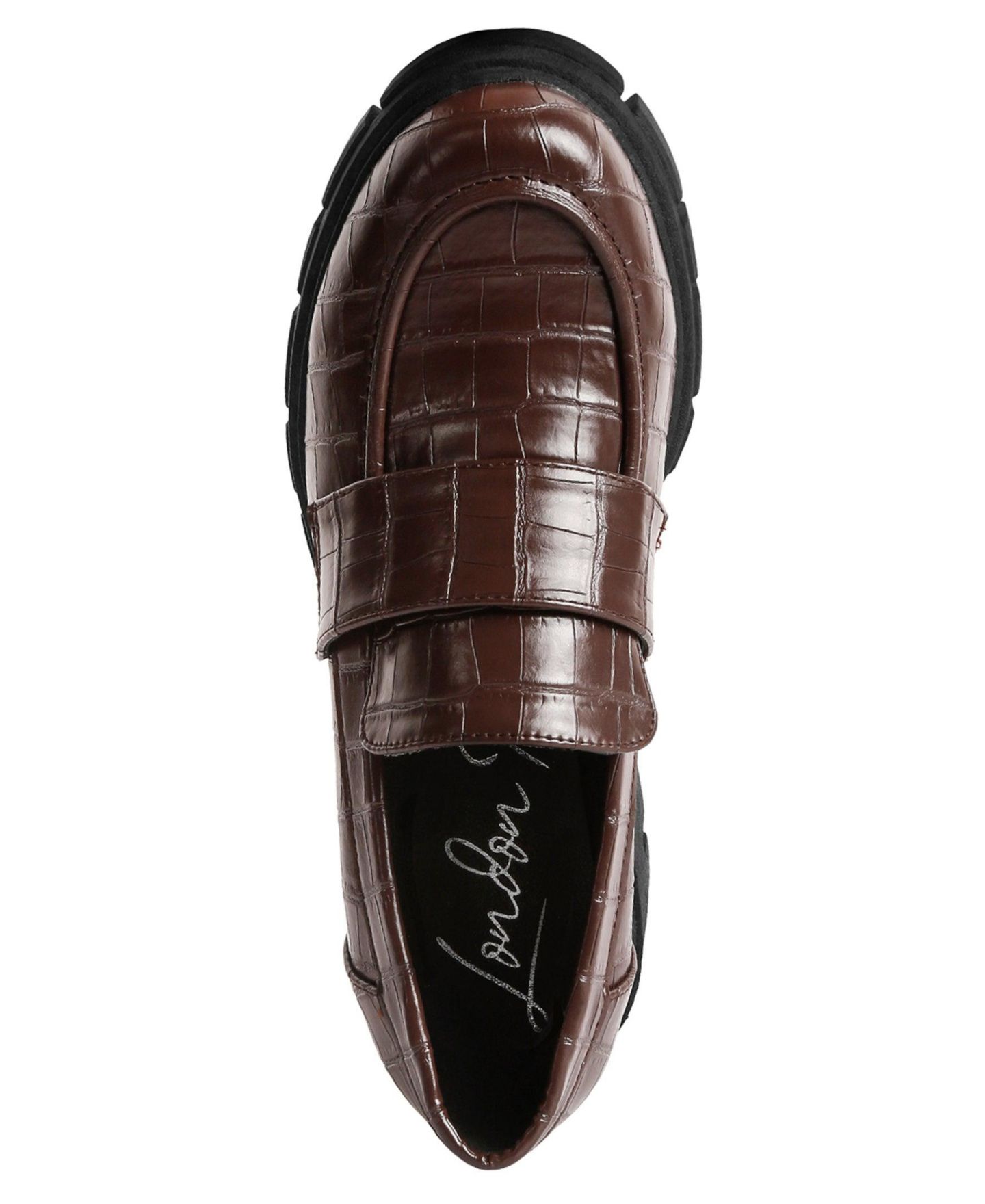 Женские туфли London Rag Women benz chunky block heel, цвет: Коричневая искусственная кожа — фото 6