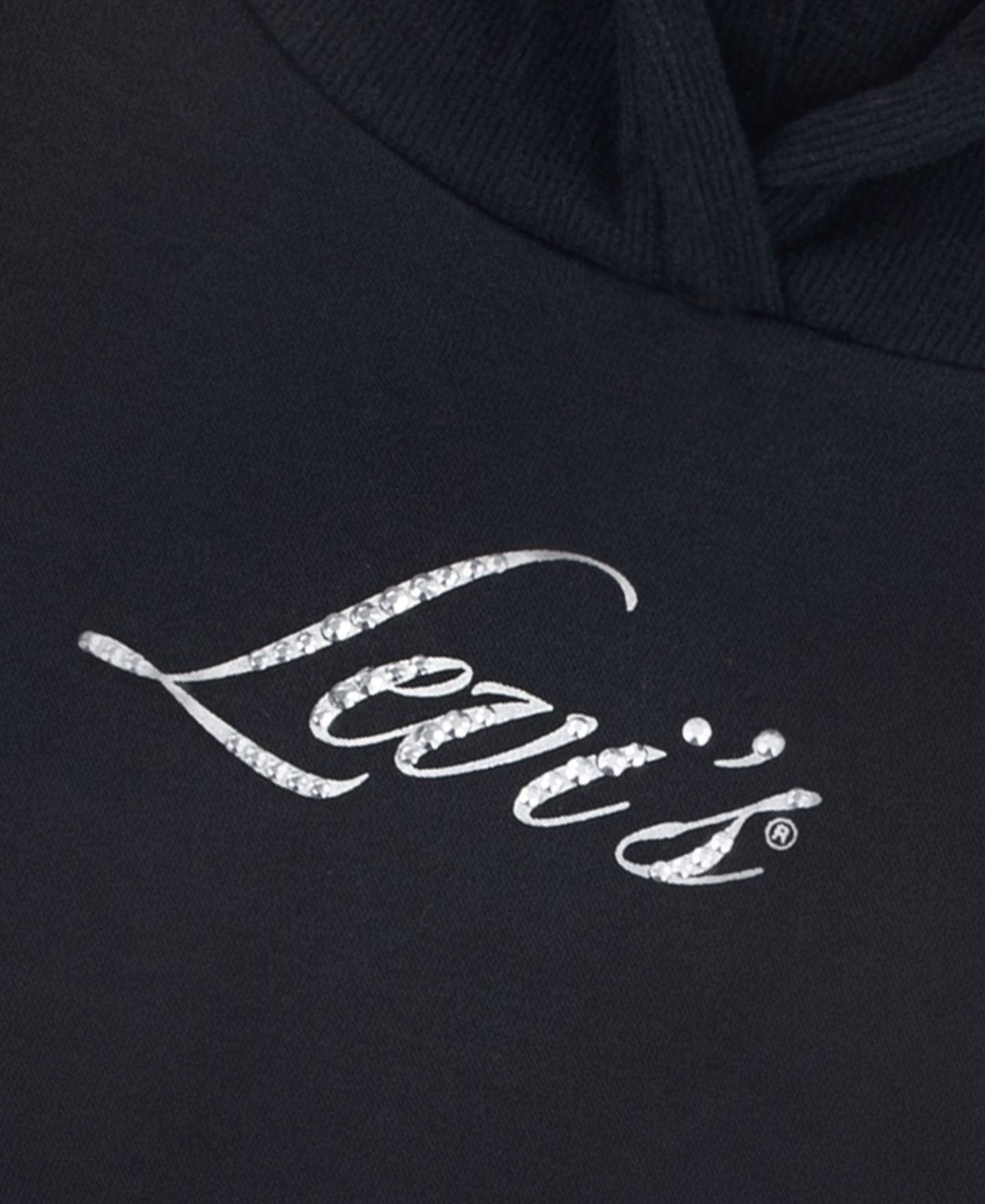 Худи Levi's Ribbed Long-Sleeve для девочек, цвет: Антрацитовый — фото 3