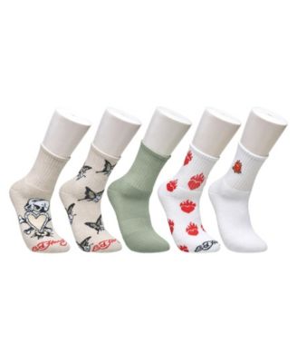 Women's Fashion Full Cushion Mid Crew Sock 5-Pack