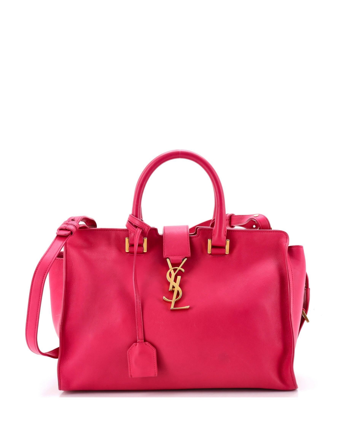 Pre-Owned Saint Laurent Small Monogram Cabas Leather - Pink