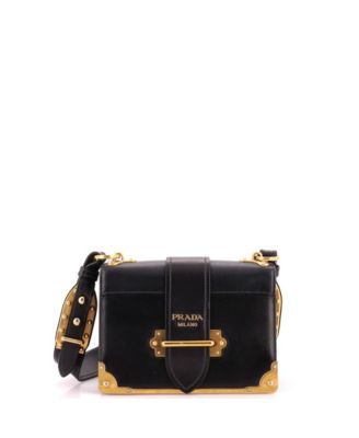 Small Cahier Crossbody Bag Leather and Saffiano Leather