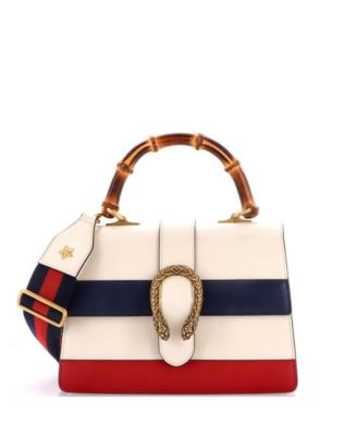Medium Dionysus Bamboo Top Handle Bag Colorblock Leather