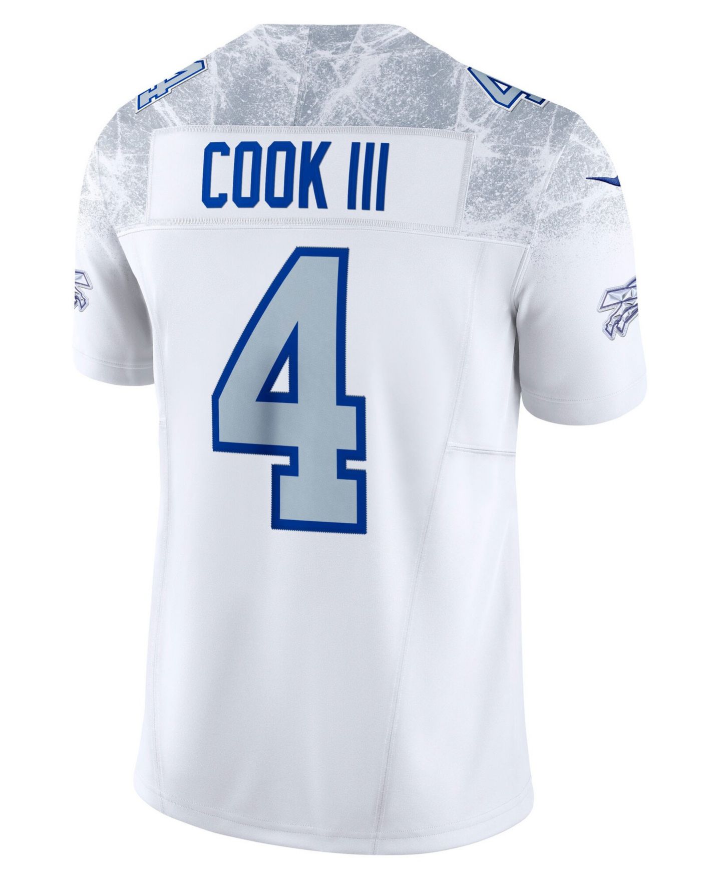 Мужской топ Nike James Cook III White Buffalo Bills Rivalries Collection Stitched Limited Jersey — фото 3