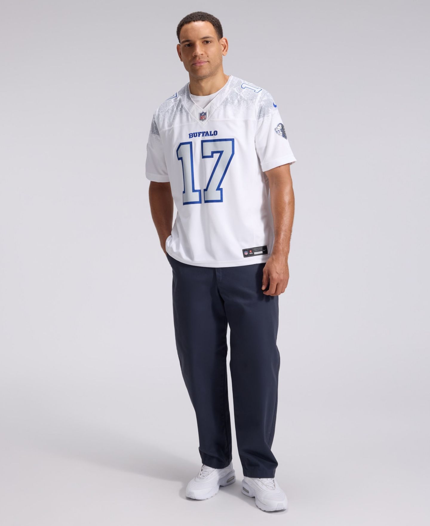 Мужской топ Nike Josh Allen White Buffalo Bills Rivalries Collection Stitched Limited Jersey — фото 3