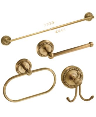 4 pieces Antique Bathroom Hardware Set Wall Mounted