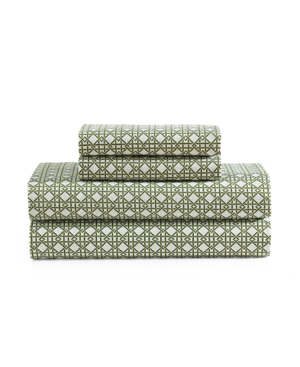 Tommy Bahama Trellis Texture 200 Thread Count Cotton Percale 4-Piece Sheet Set, Queen