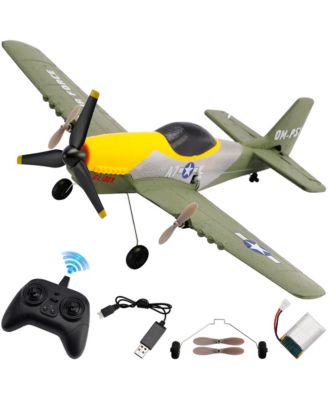 Bruce And Shark 3CH RC Airplane with 6-Axis Gyro, 2 Batteries, 20-Min Flight
