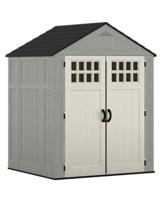 Everett 6 x 5 ft. Storage Equipment Shed w/Double Door Entry, Dove Gray