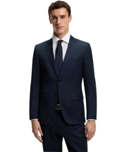 Мужская куртка Hugo Boss Single-Breasted, цвет: Тёмный синий