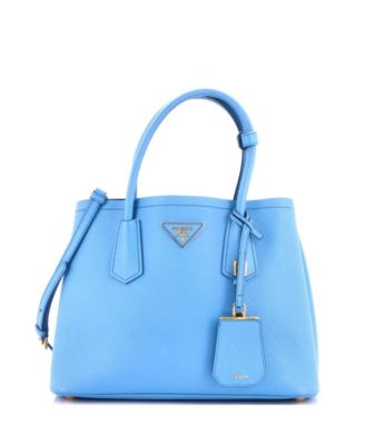 Small Cuir Double Tote Saffiano Leather