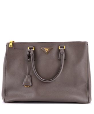 Large Double Zip Lux Tote Saffiano Leather