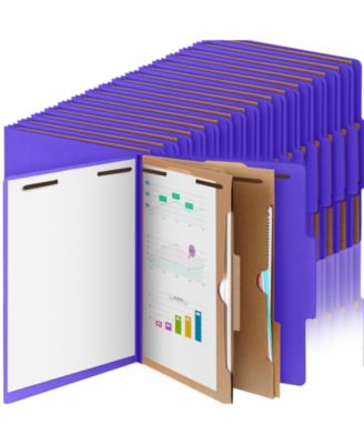 24 Pocket Classification Folders Letter Size Document Organizer