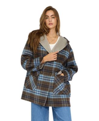 Women's Coastal Edit Hooded Wool Blend Coat