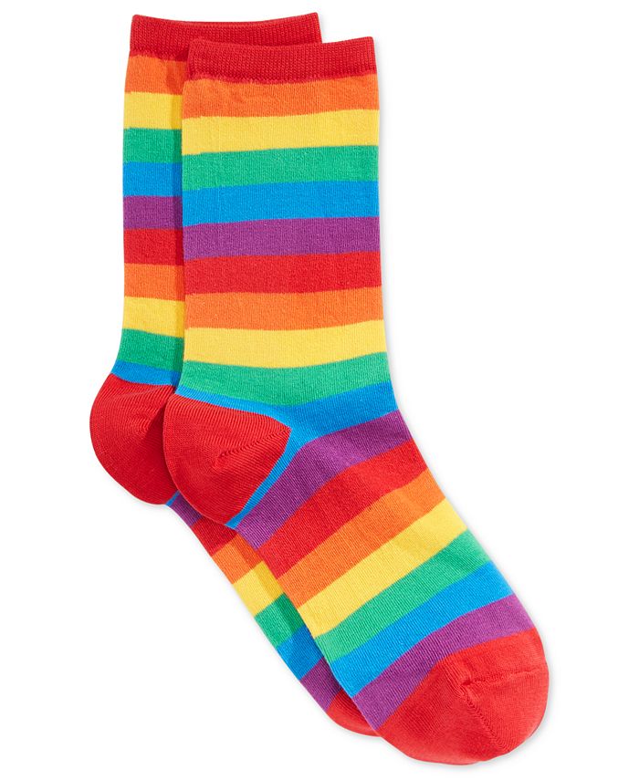 Hot Sox Women's Rainbow Stripe Fashion Crew Socks - Macy's