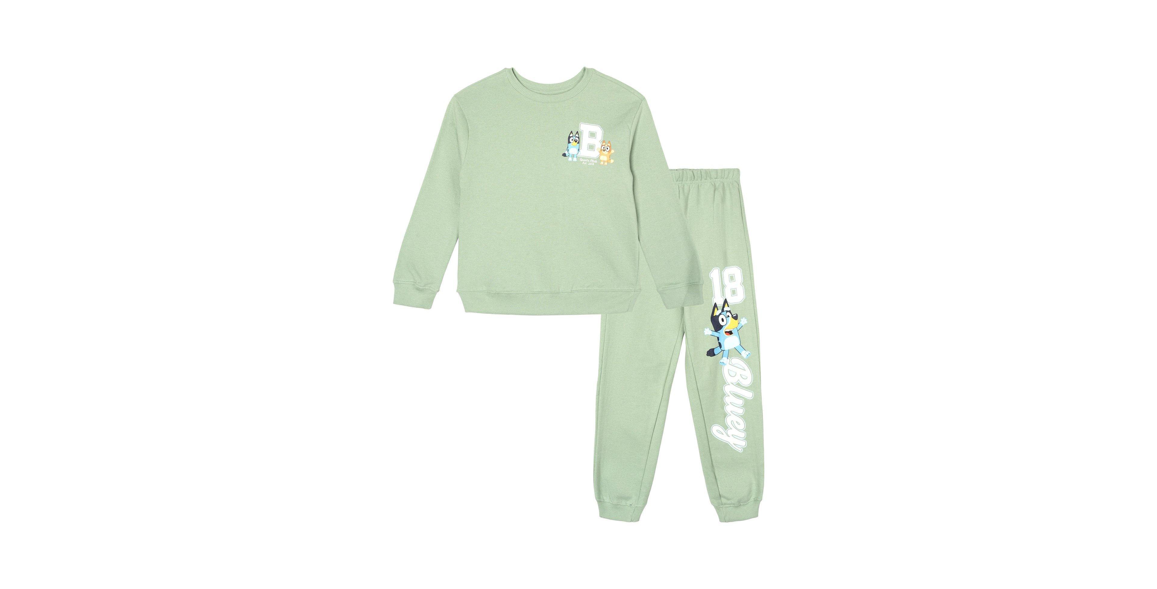 Bluey Little Boys Fleece Sweatshirt and Jogger Pants Outfit Set to