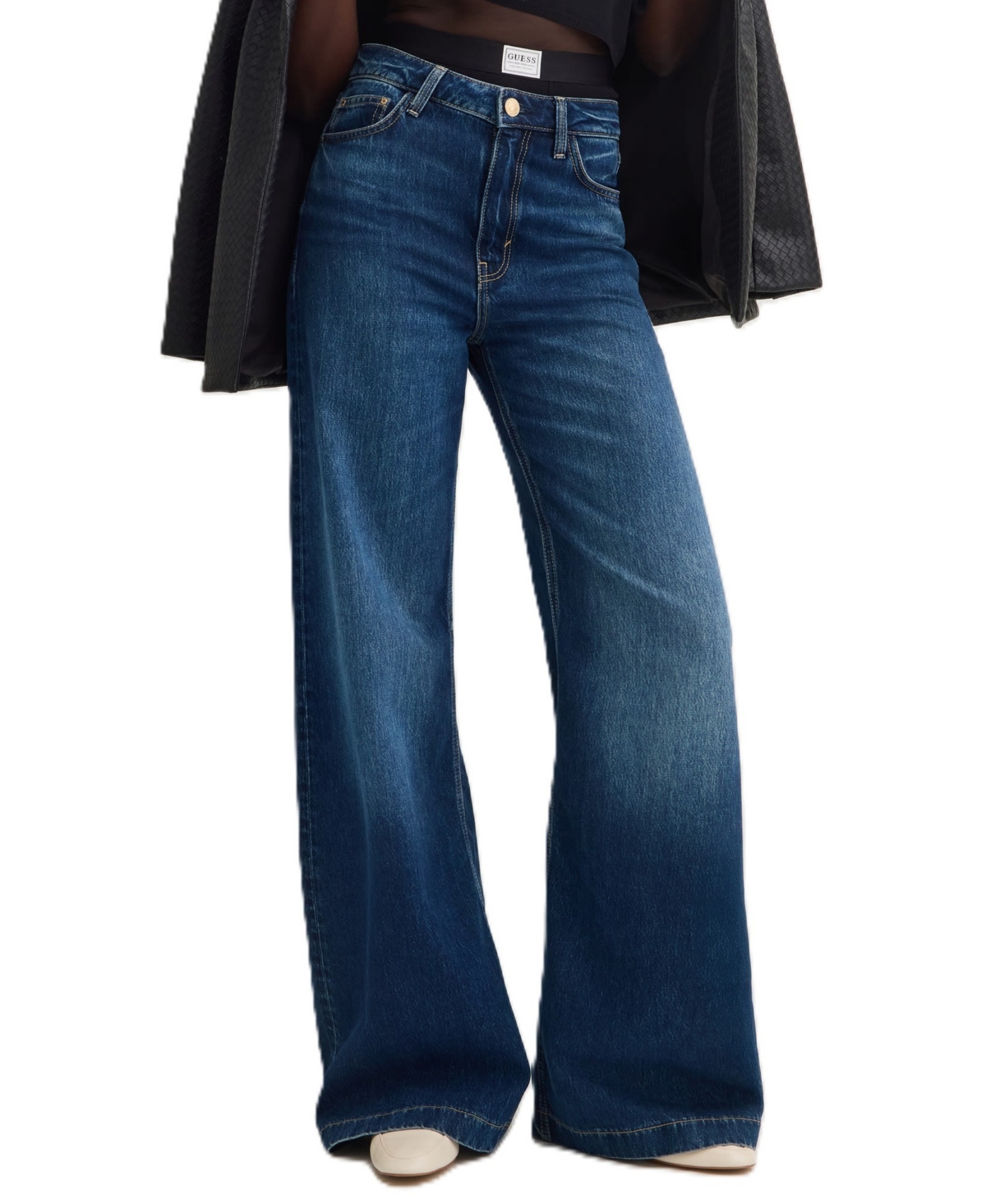 Guess Women's Bellagio High-Waisted Wide-Leg Jeans - Winter Wood