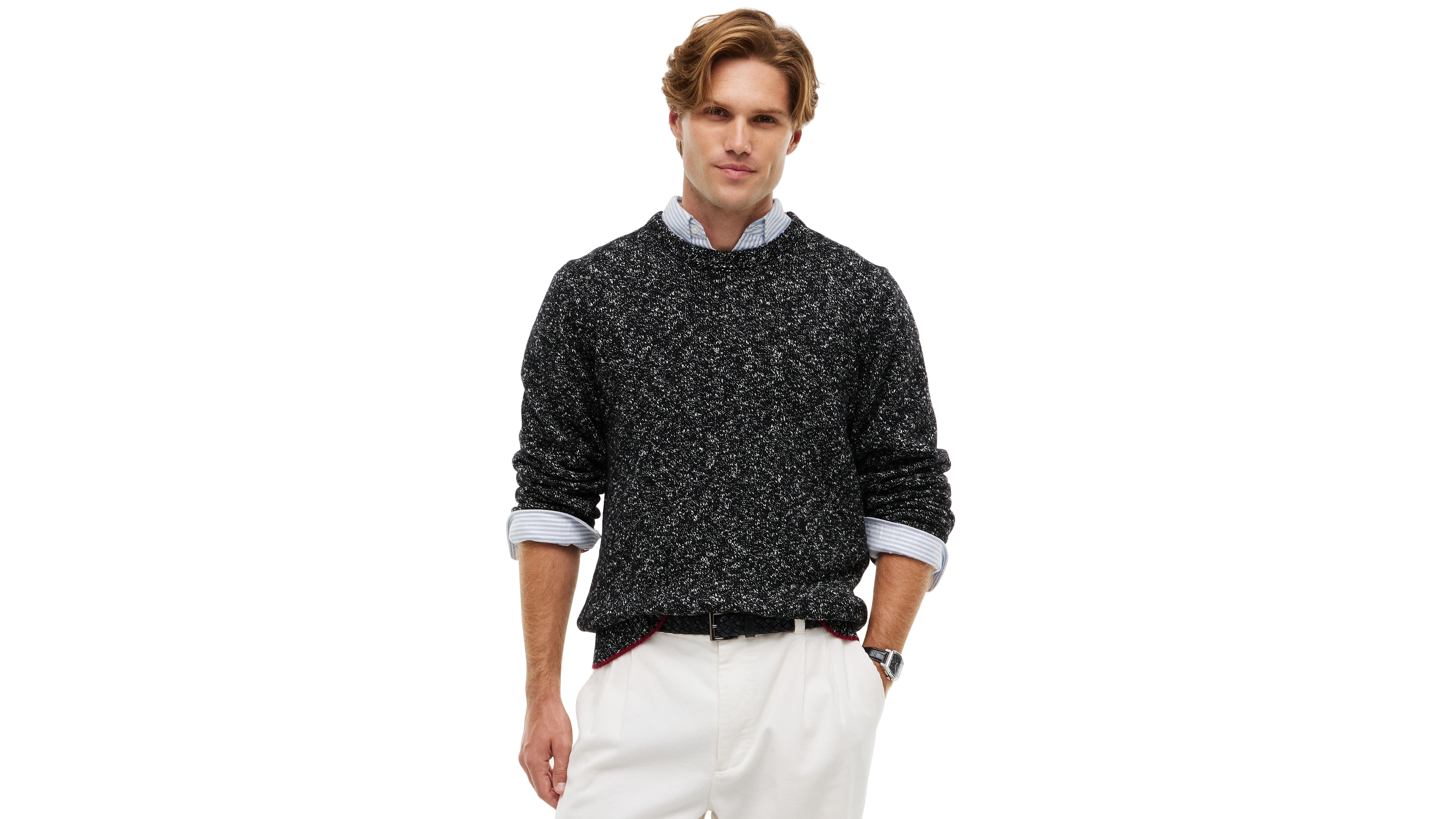 Tommy Hilfiger Men's Donegal Regular-Fit Wool-Blend Crewneck Sweater