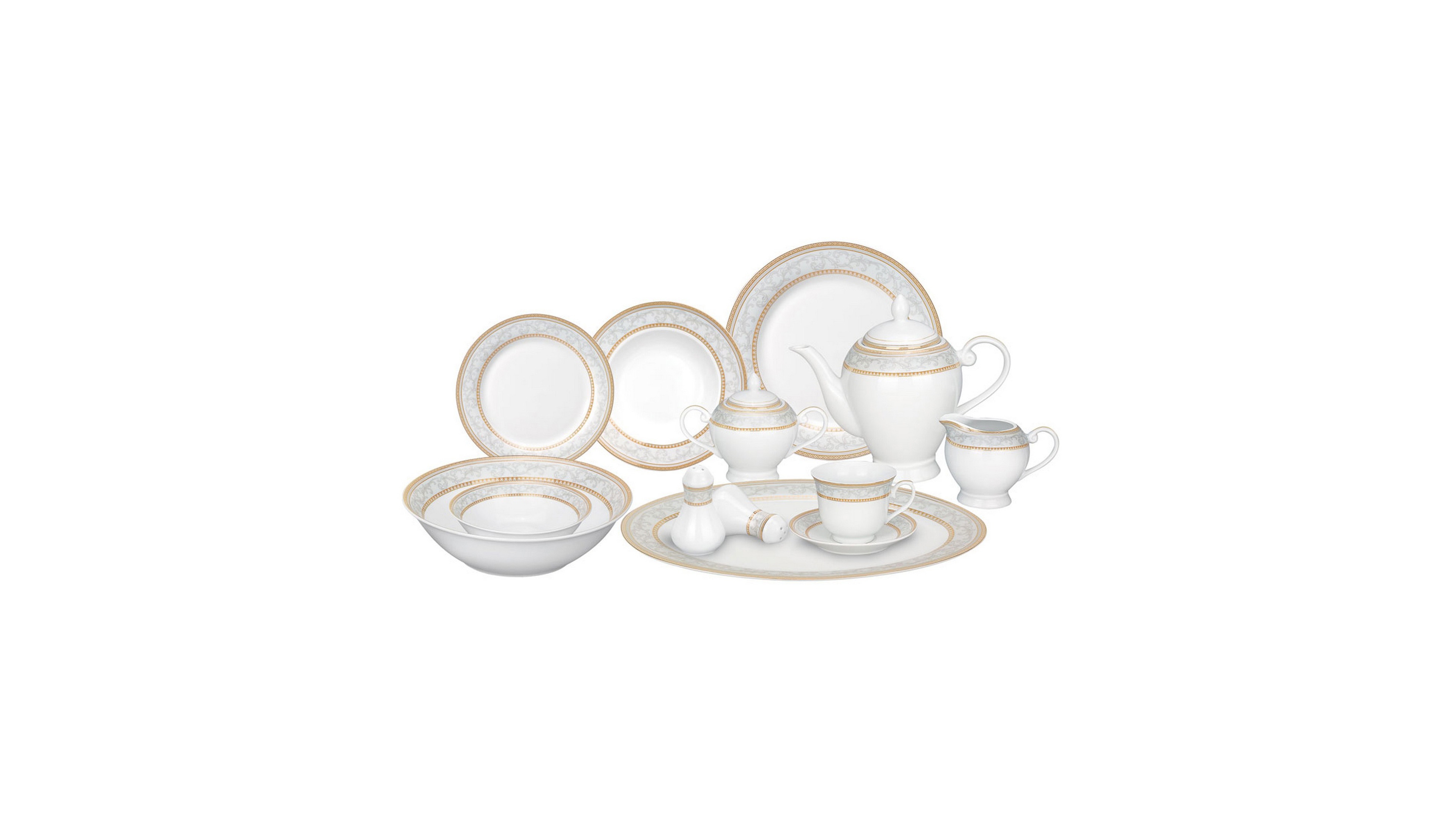 Lorren Home Trends Giada 57-pc Dinnerware Set, Service for 8