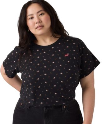 Plus Size Perfect Floral-Print Short-Sleeve T-Shirt