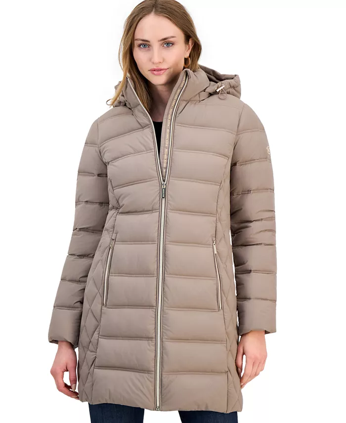 Women's Hooded Packable Puffer Coat - thumbnail 4
