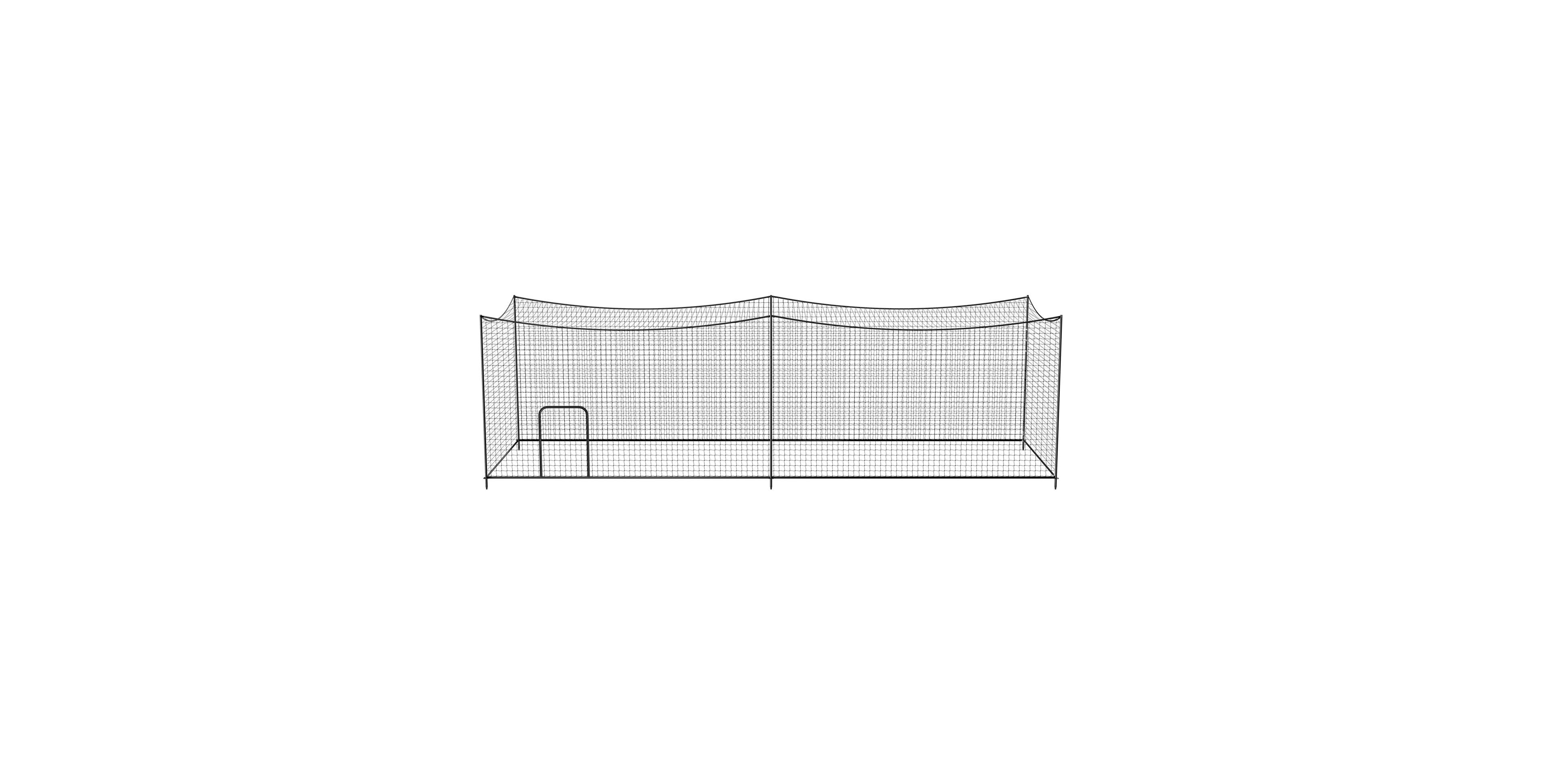 Mecale 35 x 10.5 x 10.2 ft Steel Frame Batting Cage with Hdpe Netting