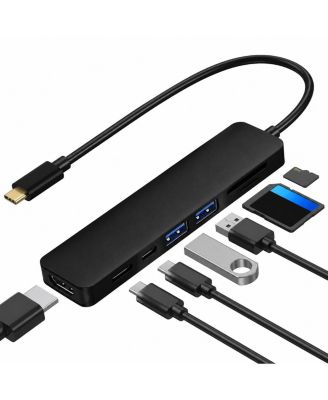 7-in-1 4K60Hz HDMI 100W PD USB-C Hub for Most USB-C Devices
