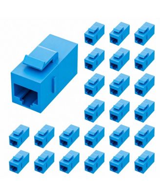 Cat6A RJ45 Female to Female Keystone Coupler for Cat6A/Cat6/Cat5E/Cat5