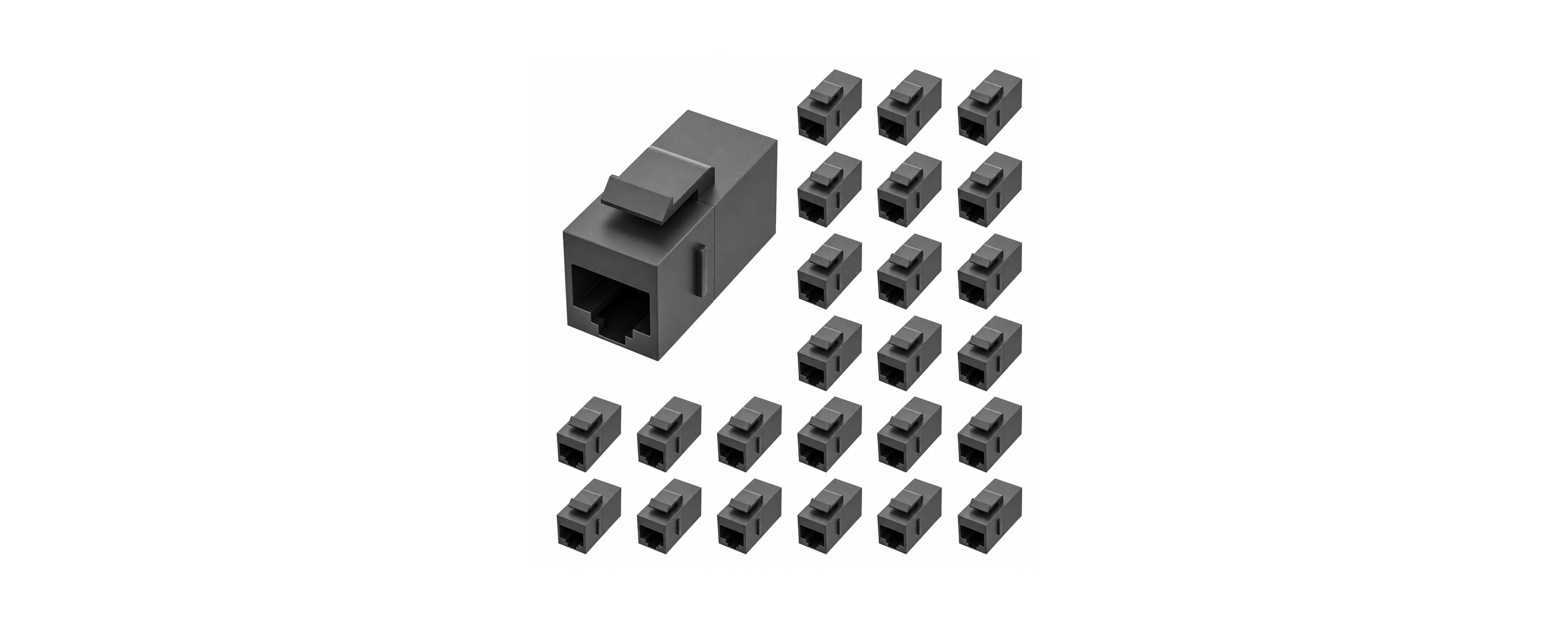 Lofree Cat6A RJ45 Female to Keystone Coupler for Cat6A/Cat6/Cat5E/Cat5