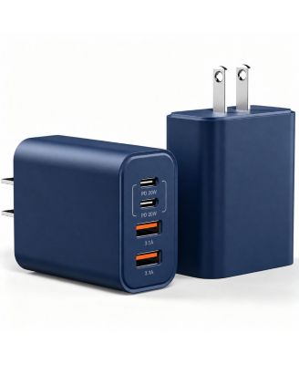 40W USB C Wall Charger Block 4 Port PD QC Fast Charging for Phone Tablet