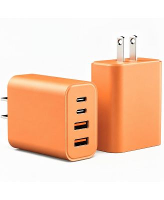 40W USB C Wall Charger Block 4 Port PD QC Fast Charging for Phone Tablet