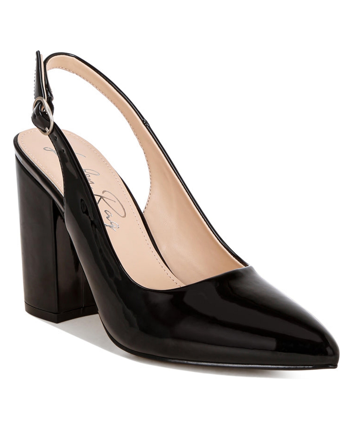 London Rag Women's Omaga Pin Buckle Slingback Heels