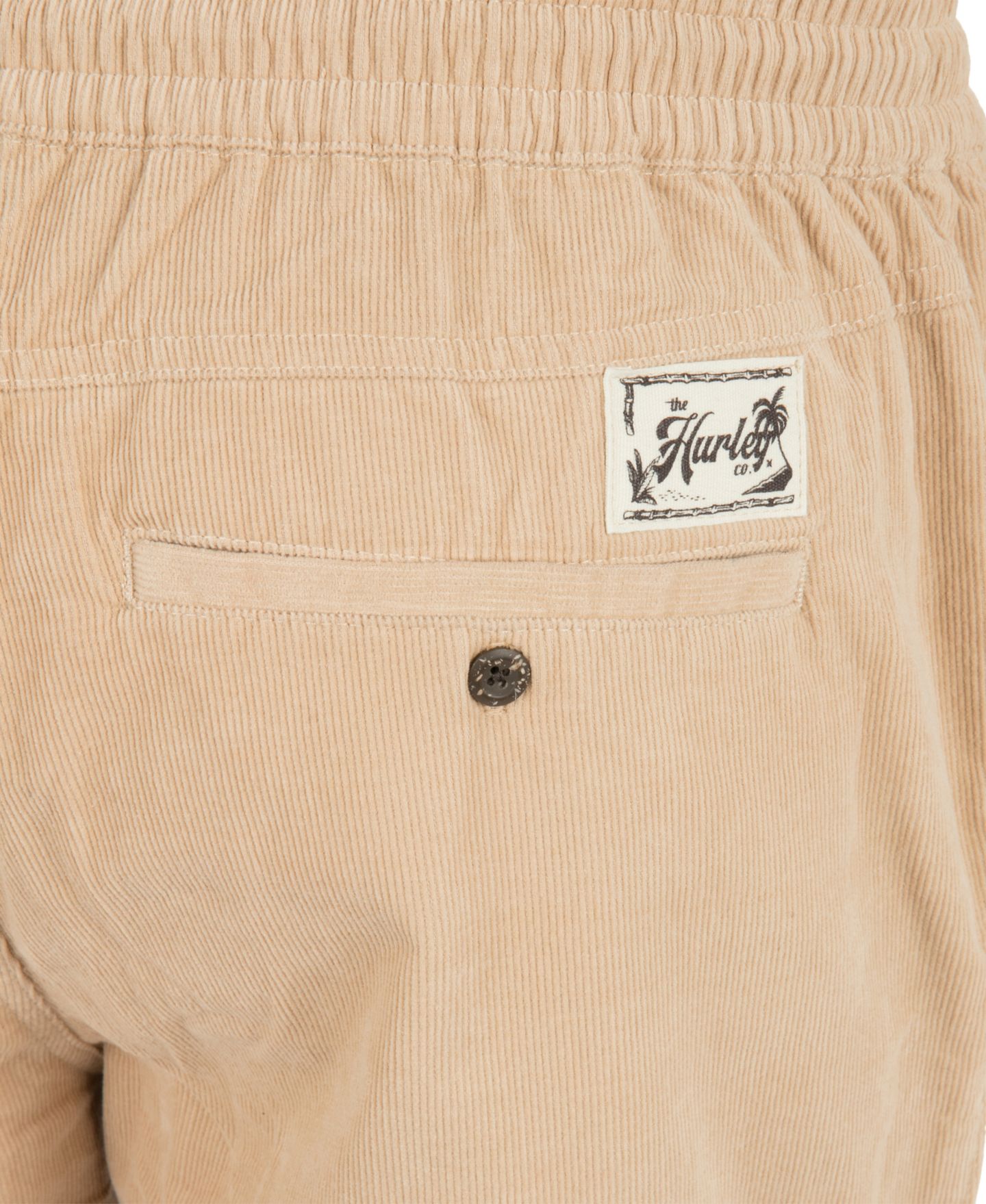 Мужские шорты Hurley Baja Cord Volley Elastic Waistband Shorts, 8" Inseam, цвет: Ореховый — фото 4