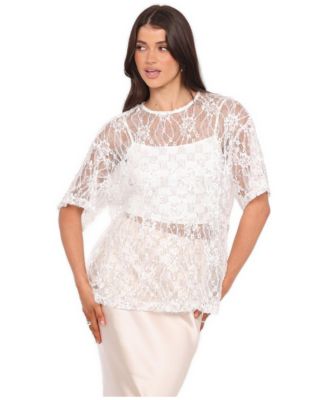 Women's Yonder Sheer Lace Floral T-Shirt