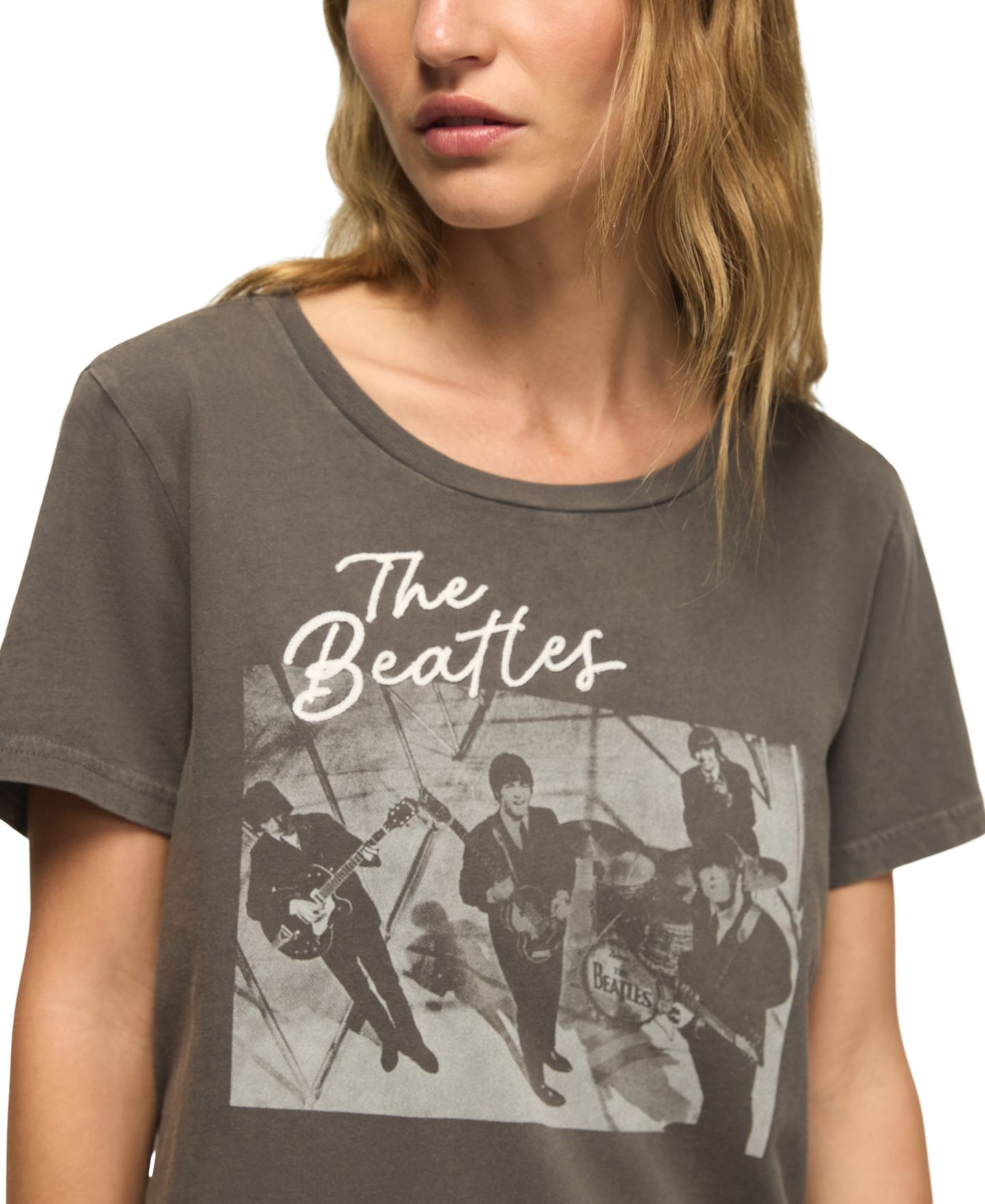 Женская футболка Lucky Brand The Beatles Graphic Crewneck, цвет: Pavement — фото 3