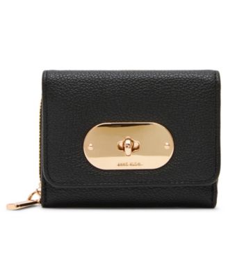 Compact Turn-Lock Trifold Wallet