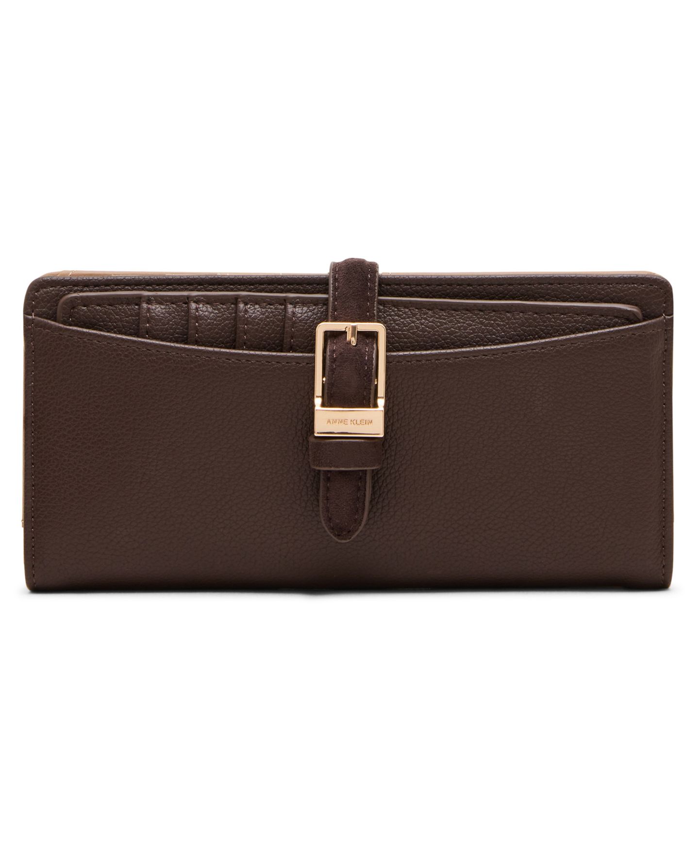 Женский кошелёк Anne Klein Boxed Buckled Design Bifold Wallet, цвет: Коричневый — фото 2