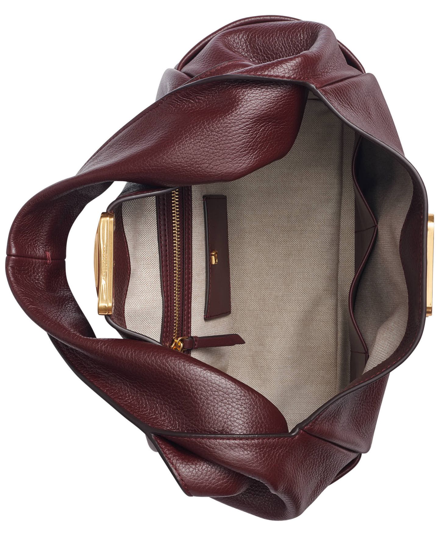 Женская сумка Donna Karan New York Amagansett Soft-Rolled Medium Shoulder Handbag, цвет: Чёрный вишнёвый — фото 4