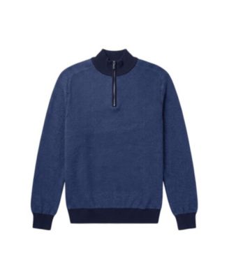 Men's Quarter-Zip Mock-Neck Sweater