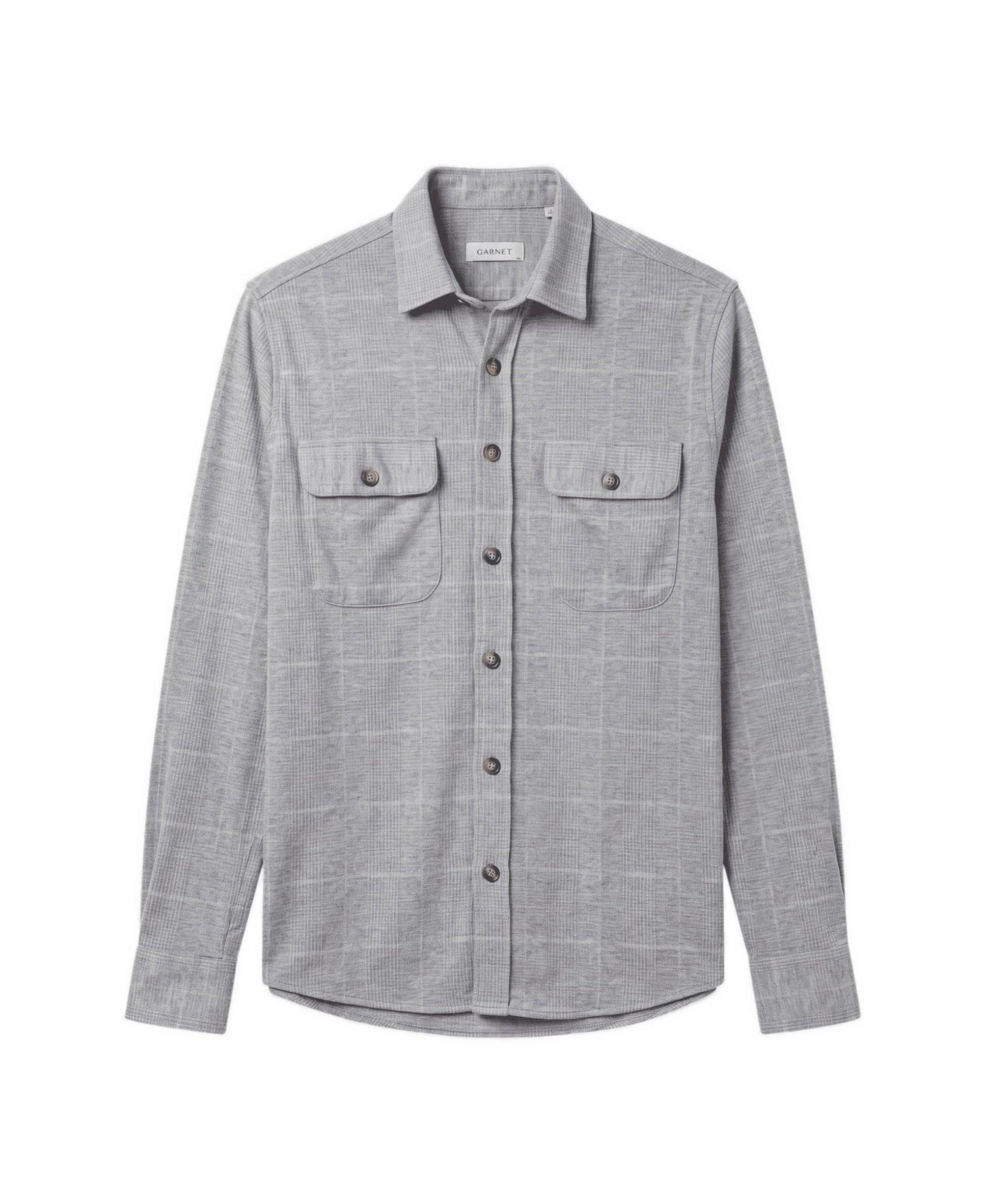 Garnet Men's James Regular-Fit Textured Two-Pocket Overshirt