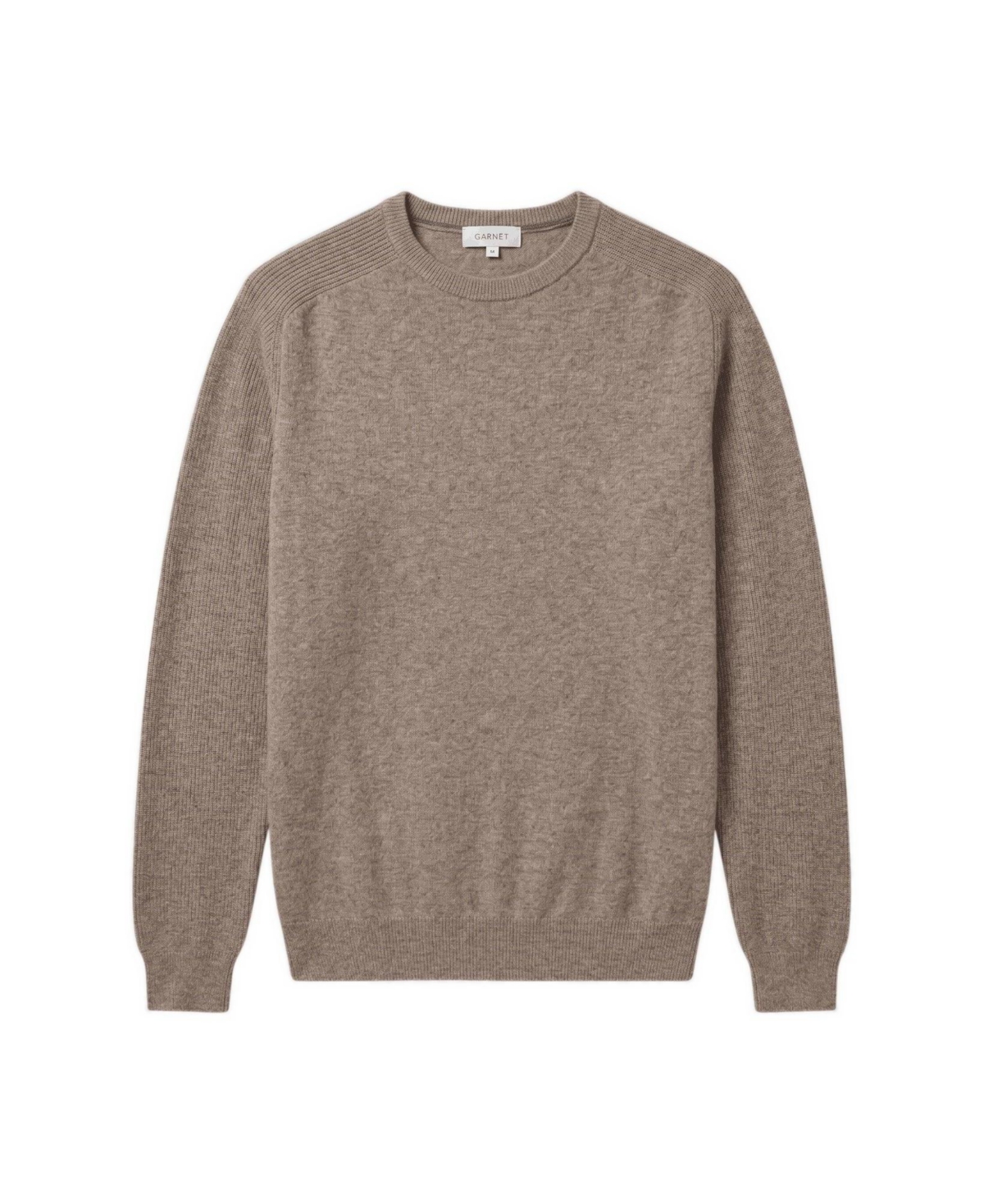 Garnet Men's Regular-Fit Lightweight Crewneck Sweater - Coffee