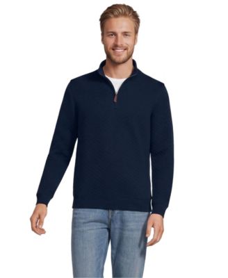 Men's Bedford Mock Neck Quarter-Zip Diamond-Quilted Pullover